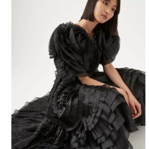 Aje Amour Ruffle Midi Dress
